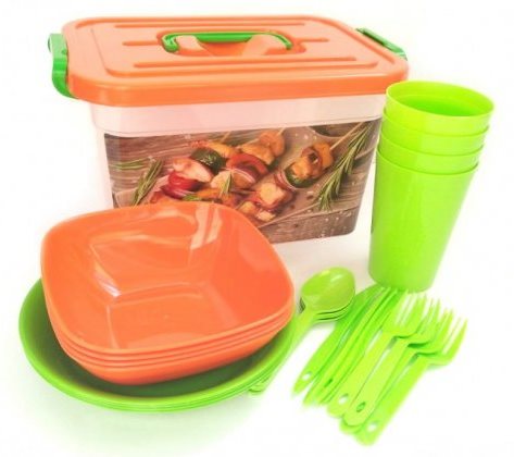 PB-287 Picnic Tableware Set for 4 People - Image 3