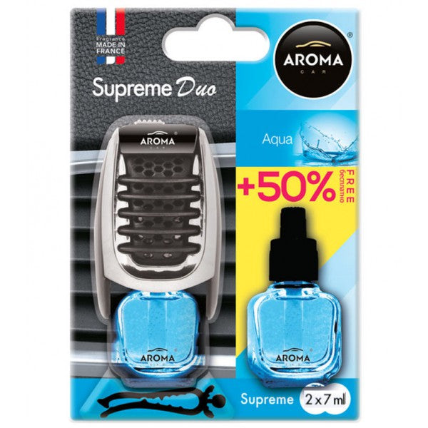 Aroma Car Supreme Duo Aqua Vent Clip Air Freshener, 2 x 7 mL