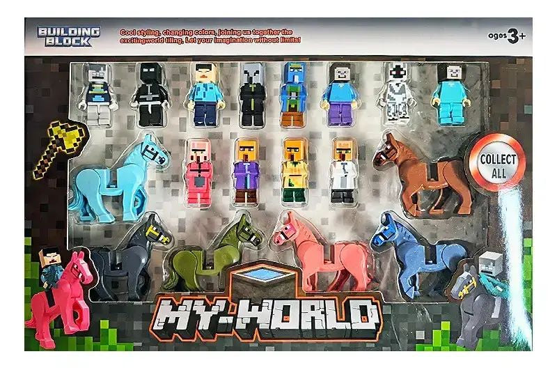 95567 My World Game-Inspired Figure Set, 18 Figures