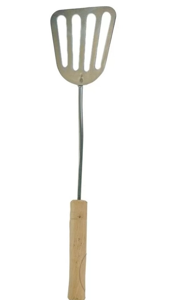 Metal Kitchen Spatula with Wooden Handle, 32 cm