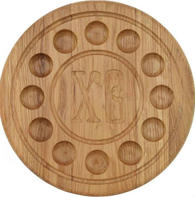 Easter Oak Divided Serving Tray, 30 cm