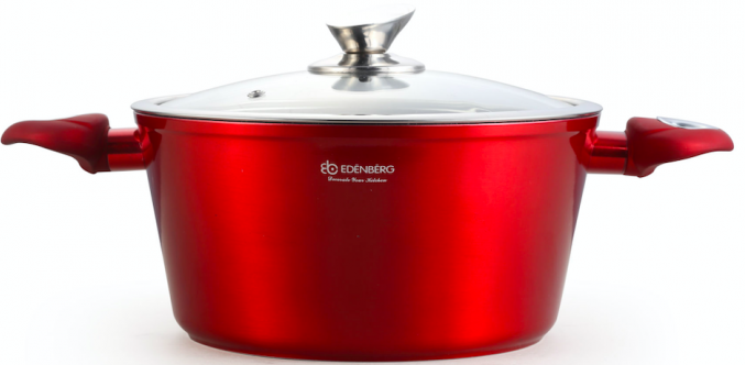Edenberg Red Pot with Lid, 2.9 L