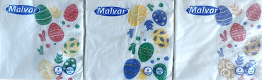Malvar Happy Eggs 2-Ply Napkins, 30 x 30 cm, 20 pcs - Image 2