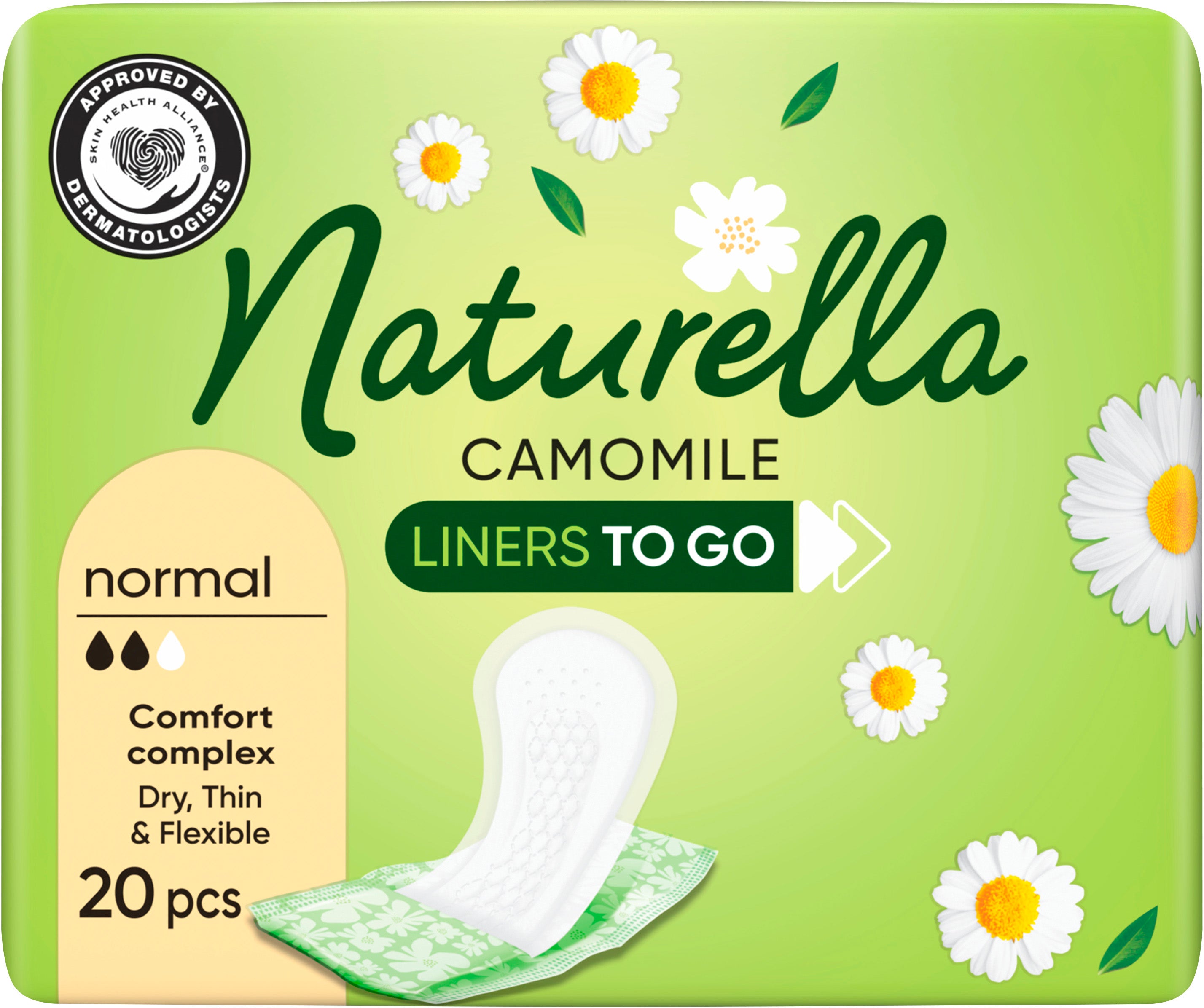 Naturella Camomile Normal Individually Wrapped Panty Liners, 20 pcs