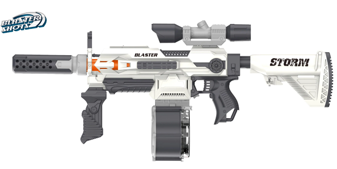 Blaster Shots SB 557 Battery-Powered Toy Blaster with 40 Suction-Cup Soft Darts