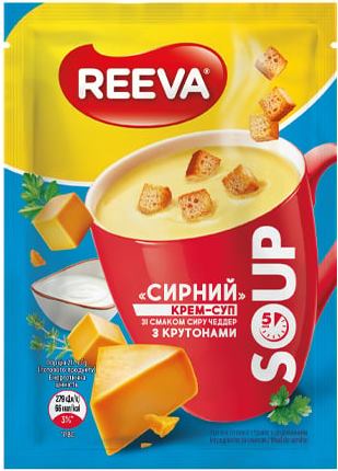 Reeva Cheese Cream Soup with Cheddar Flavor & Croutons, 15.5 g