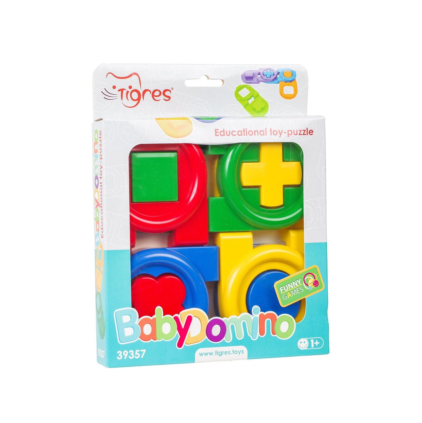 Tigres 39357 Kids Domino Puzzle Toy in Box
