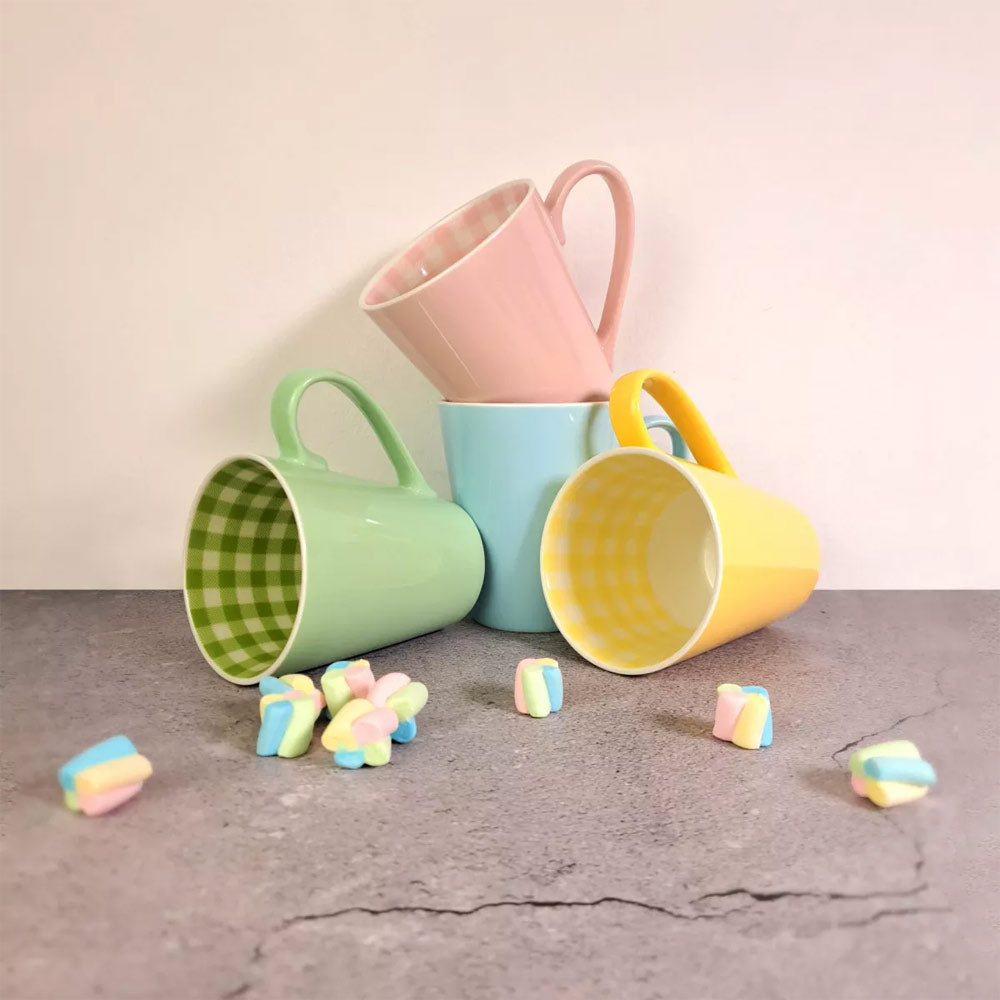 Vittora VT-C-188380 Colorful Check Ceramic Mug, 380 mL - Image 2