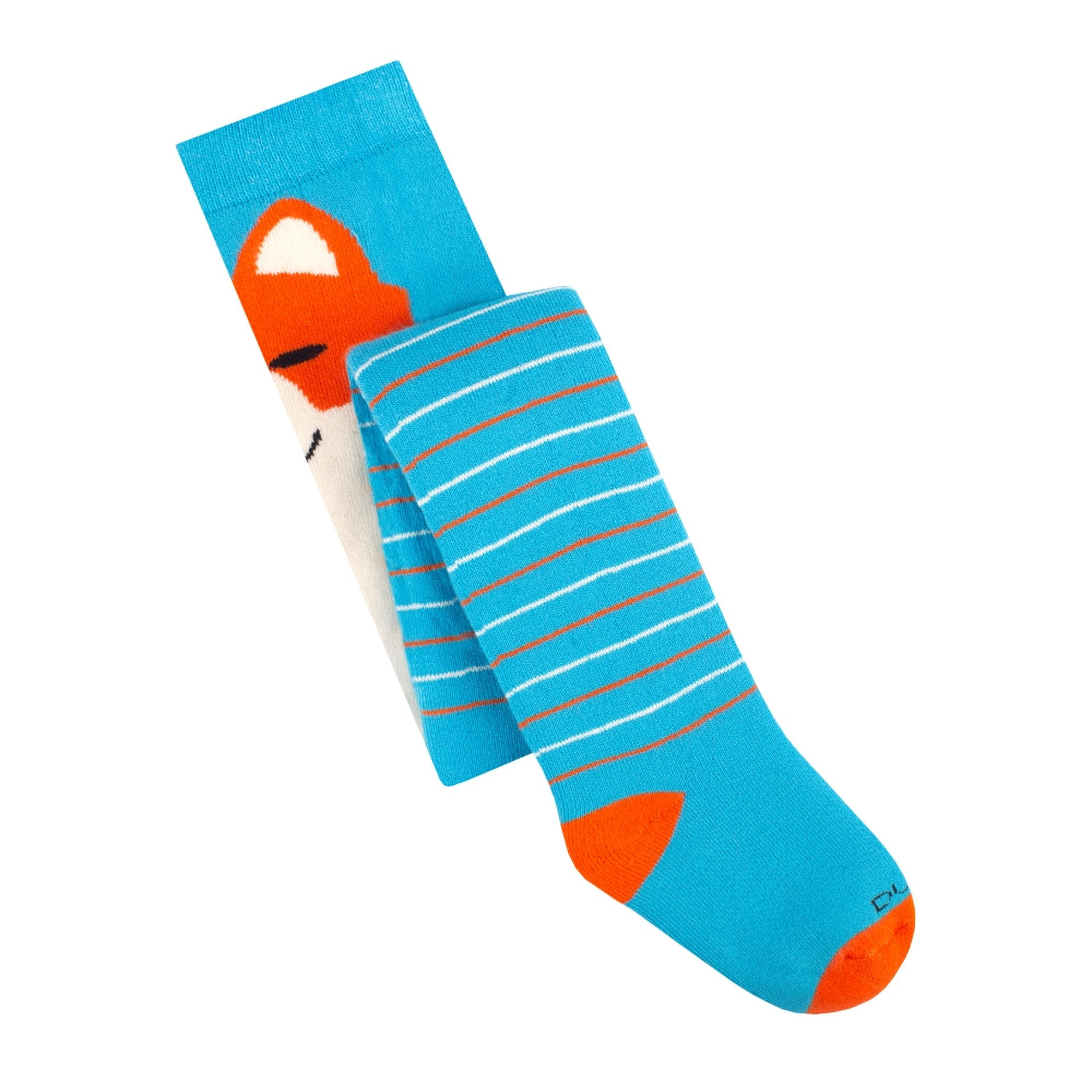 Duna 4941 Kids' Cotton Tights, Turquoise, 1-2 Years, 80-86 cm - Image 4