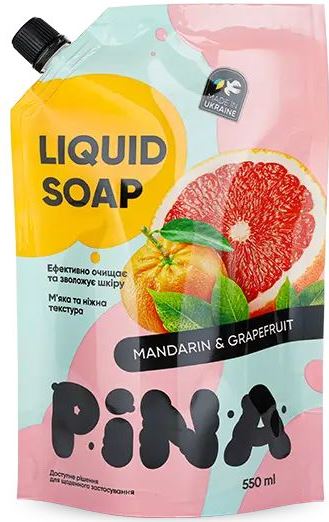 Pina Liquid Hand Soap Mandarin & Grapefruit Doypack, 550 mL