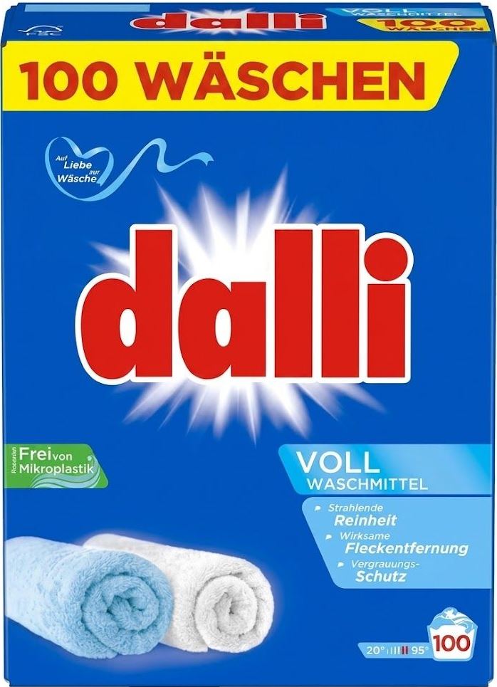 Dalli Heavy-Duty Laundry Detergent Powder, 100 Loads, 6 kg