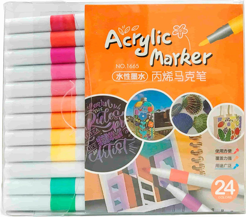 1665 Acrylic Marker Set, 24 Colors