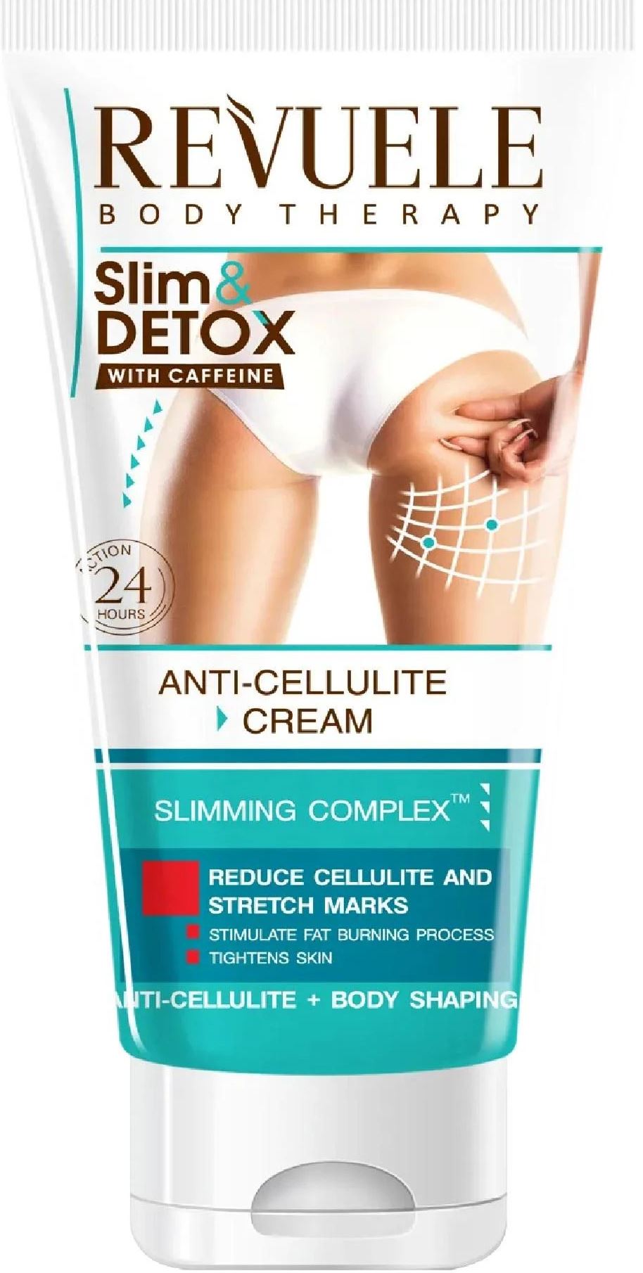 Revuele Slim & Detox Anti-Cellulite Cream with Caffeine, 200 mL