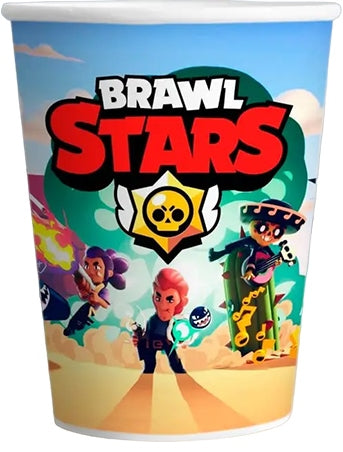 Brawl Stars Paper Cups, 250 mL, 10 pcs