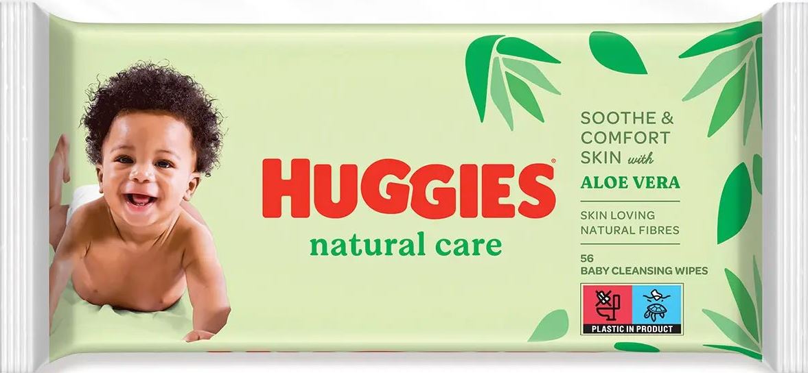 Huggies Natural Care Aloe Vera Kids Wet Wipes, 56 pcs