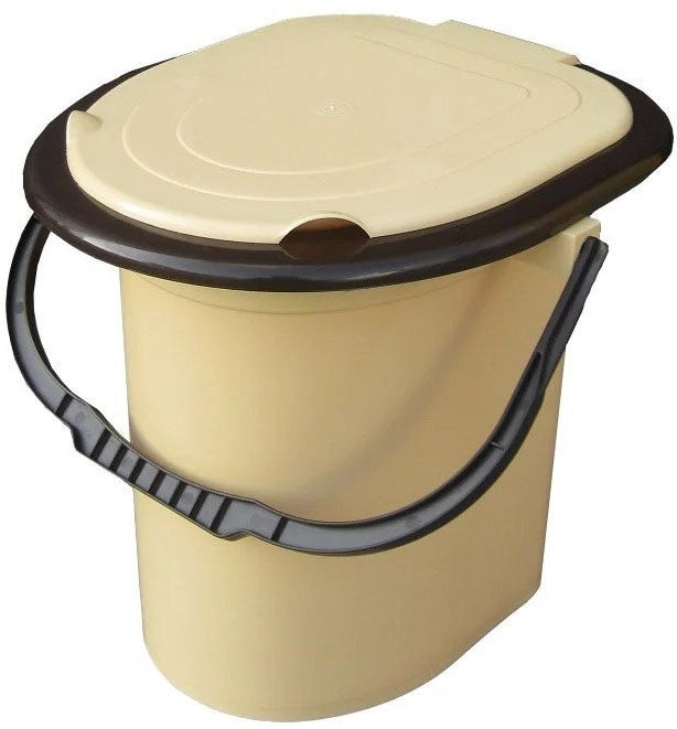 Beige Toilet Bucket