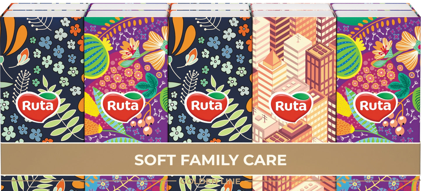 Ruta Classic 3-Ply Pocket Tissues, 10 Packs