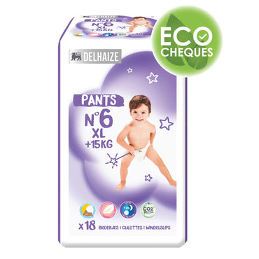 Delhaize Size 6 Baby Pull-Up Diaper Pants, 15+ kg, 18 pcs - Image 2