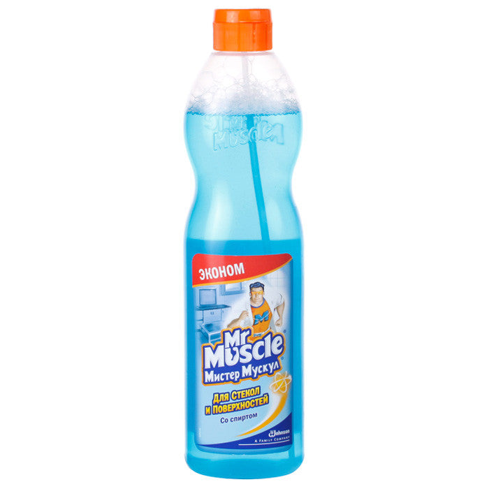 Mr. Muscle Blue Glass Cleaner Round Refill, 500 mL