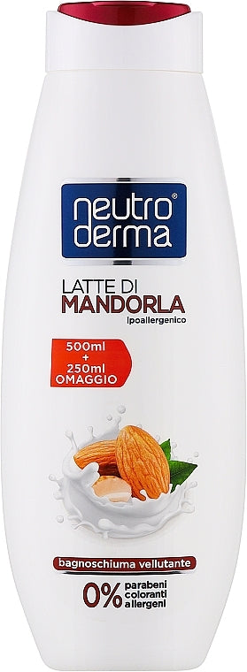 Neutro Derma Almond Milk Velvety Shower Gel Foam, 750 mL