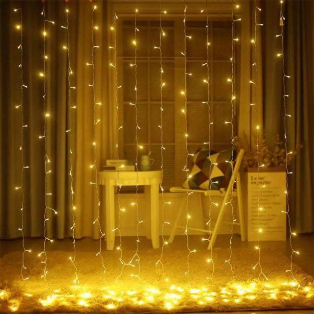 C54317 Curtain String Lights, White Light, 2 x 2 m, 120 Lights
