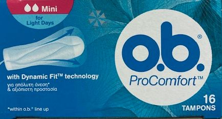 o.b. ProComfort Mini Tampons, 16 pcs