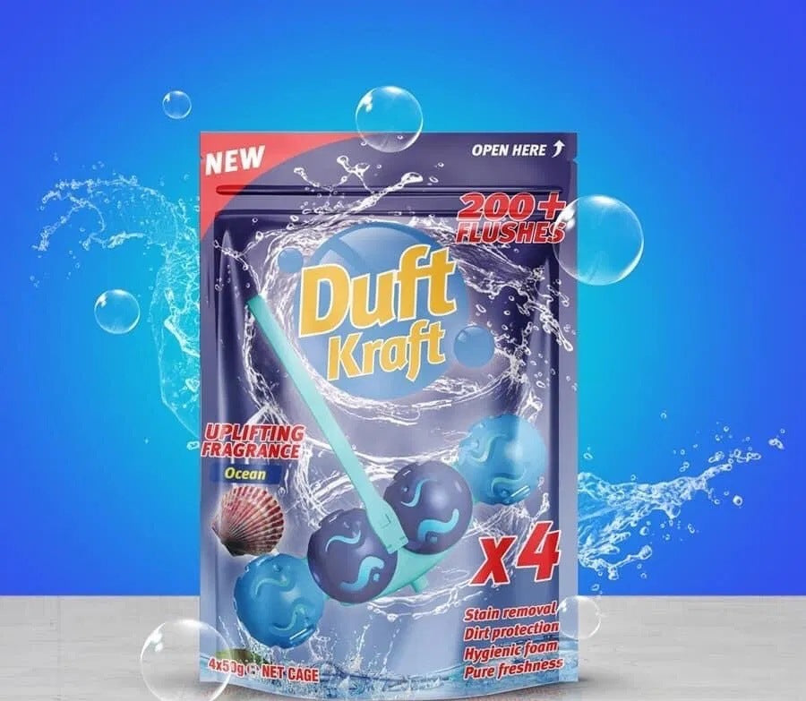 Duft Kraft Ocean Toilet Blocks, 4 x 50 g