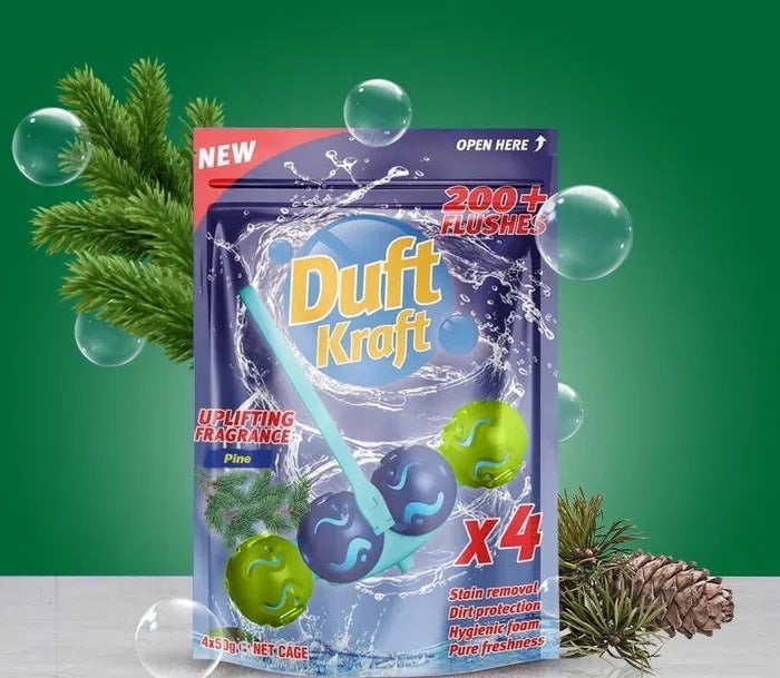 Duft Kraft Pine Toilet Blocks, 4 x 50 g