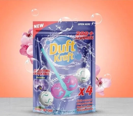 Duft Kraft Orchid Toilet Blocks, 4 x 50 g