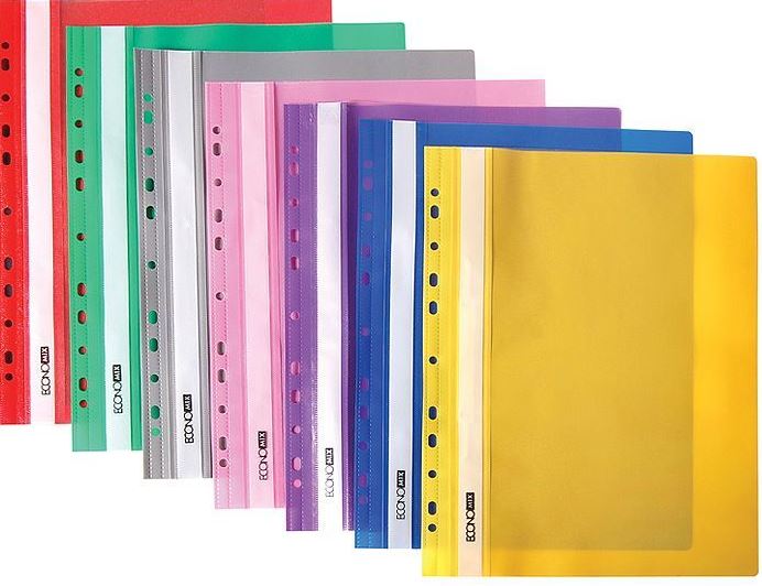 Economix A4 Plastic File Folder, Assorted
