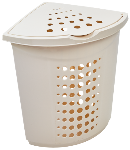 Aleana 122051 Corner Laundry Basket, Assorted Colors, 45 L