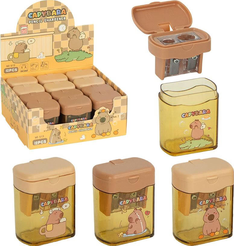 Capybara 613 Two-Blade Pencil Sharpener with Container