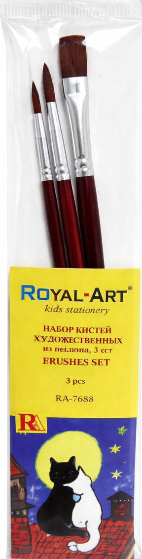 Royal-Art RA-7688 No. 1,2,3 Paintbrush Set, 3 pcs