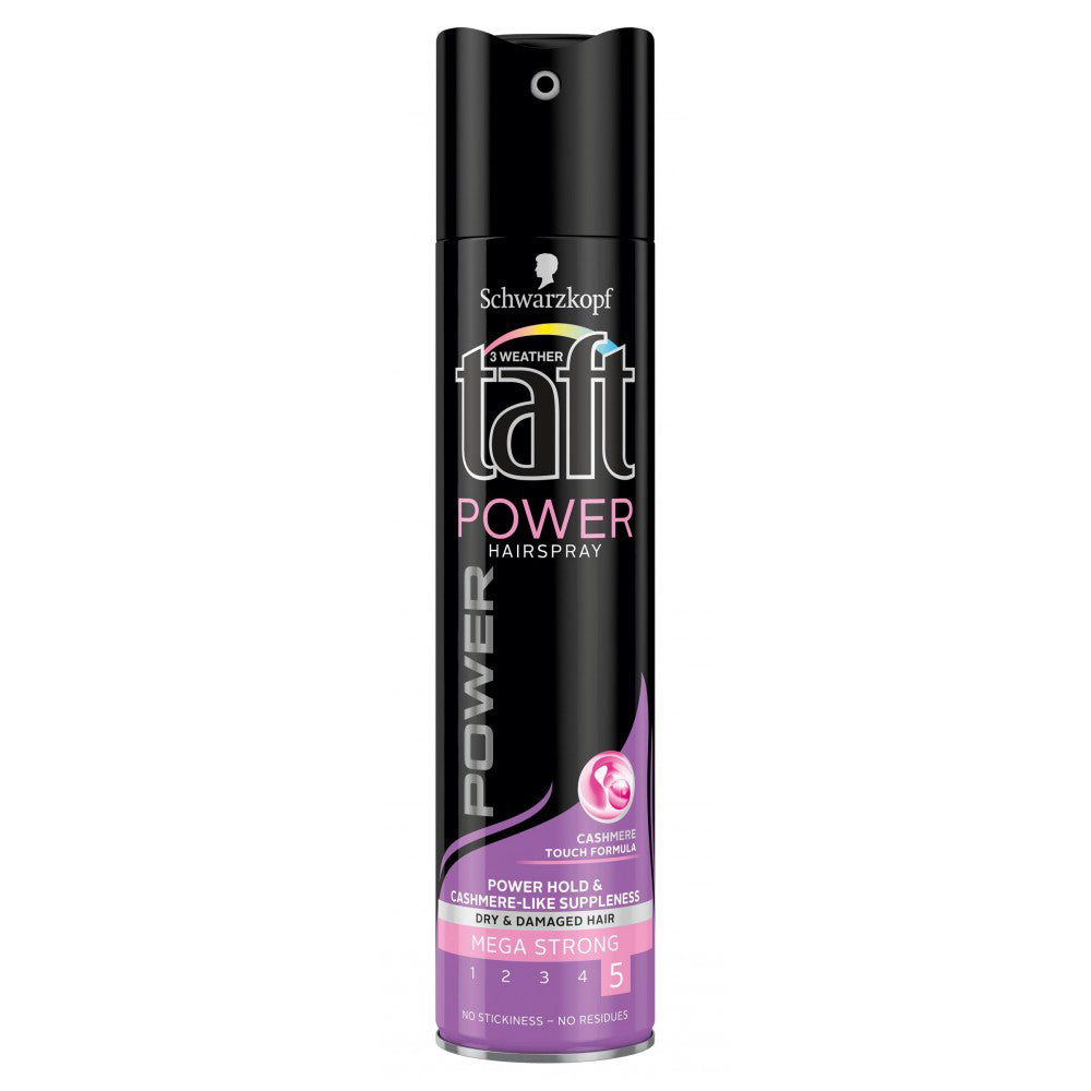 Taft Three Weather Cashmere Softness (Hold 5) Hair Spray, 250 mL