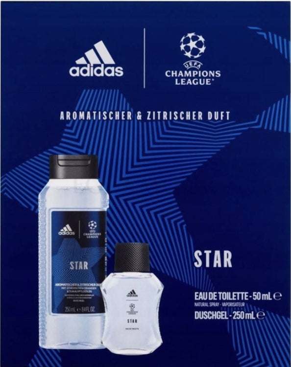 Adidas UEFA Champions League Men's Gift Set: Eau de Toilette 50 mL & Shower Gel 250 mL