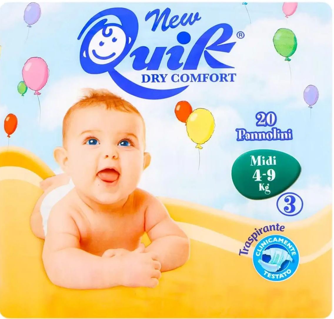 Quik Size 3 Baby Diapers, 4-9 kg, 20 pcs