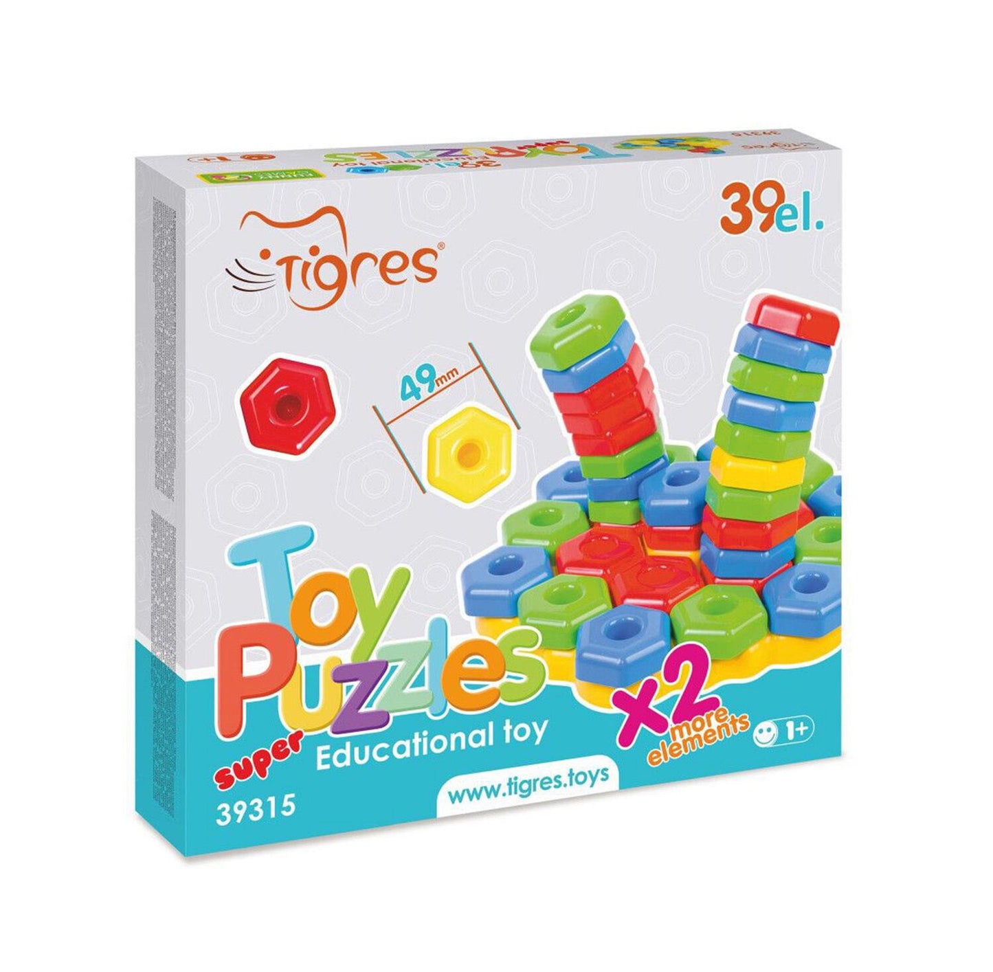 39315 Super Educational Puzzle Set, 39 pcs
