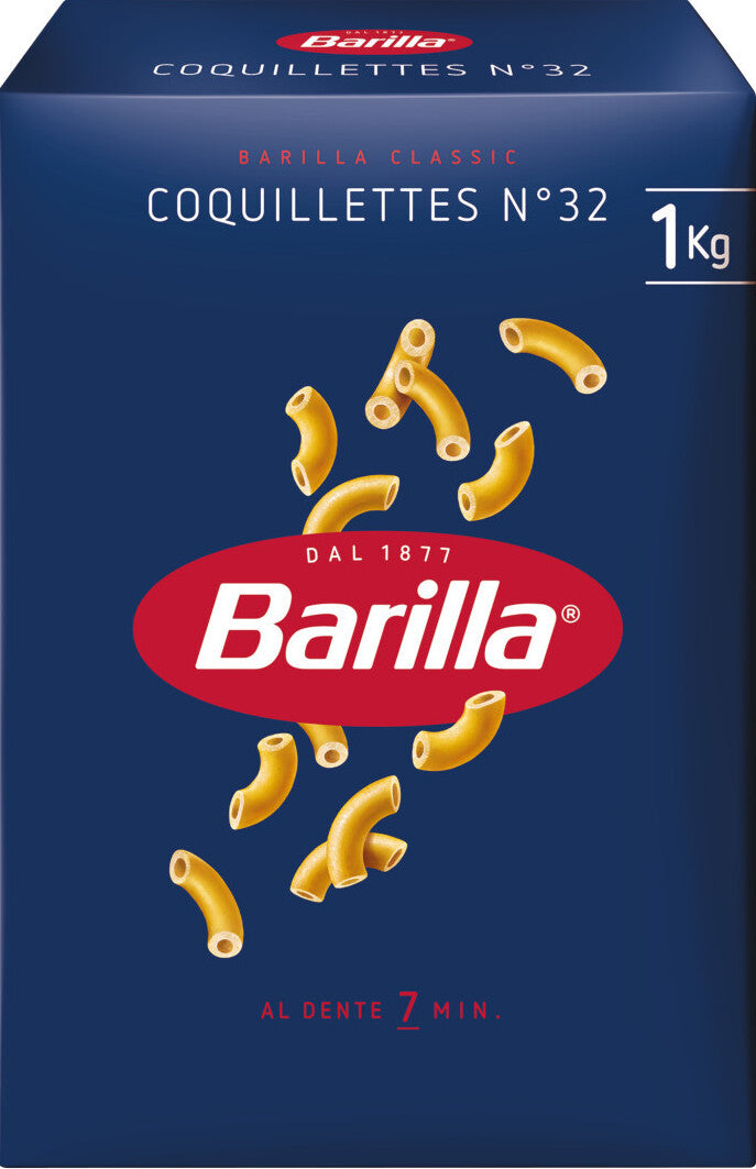 Barilla No. 32 Coquillettes Pasta, 1 kg