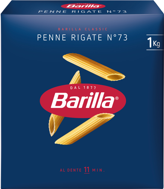 Barilla No. 73 Penne Rigate Pasta, 1 kg
