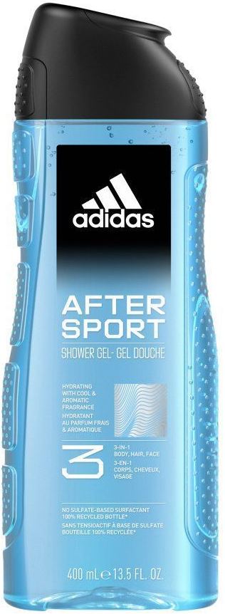 Adidas After Sport Men's 3-in-1 Shower Gel, 400 mL