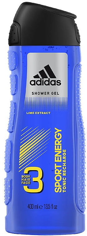 Adidas Men's Sport Energy 3-in-1 Shower Gel, 400 mL