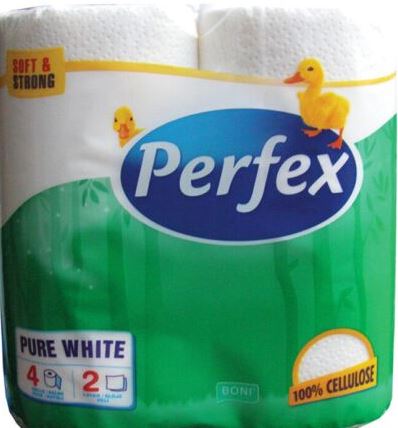 Perfex Boni 2-Ply Toilet Paper, 4 Rolls