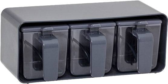 Herevin Grey 6905438 Spice Container Set, 3 pcs, 690 mL