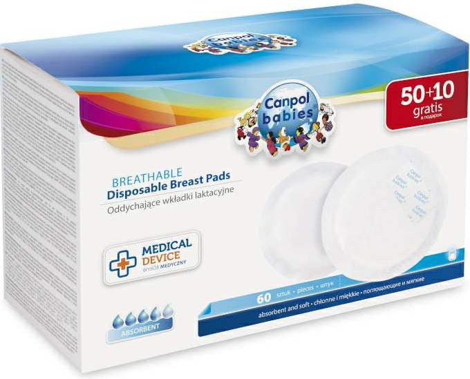 Canpol Babies Disposable Nursing Pads, 60 pcs