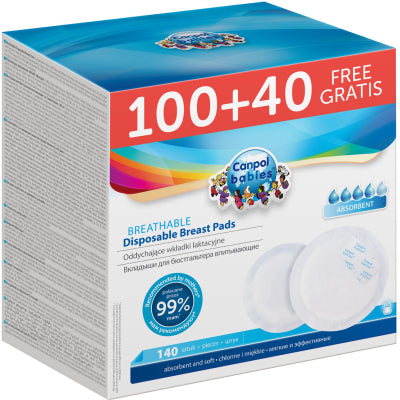 Canpol Babies Disposable Nursing Pads, 140 pcs