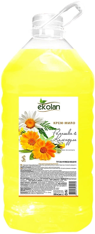 Ekolan Chamomile & Calendula Liquid Cream Soap, 5 kg