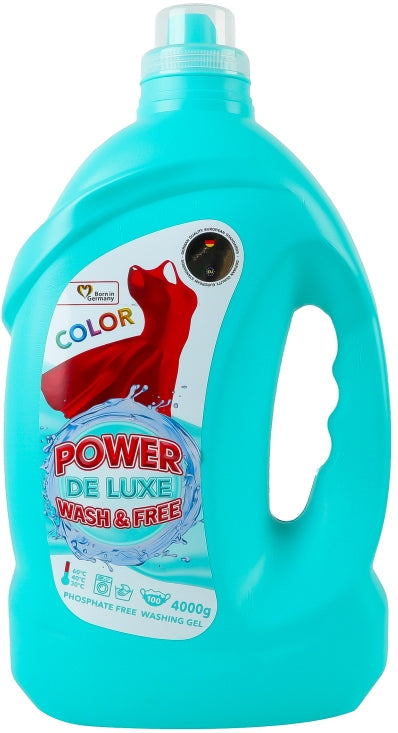 Power De Luxe Color Liquid Laundry Detergent, 3.8 L