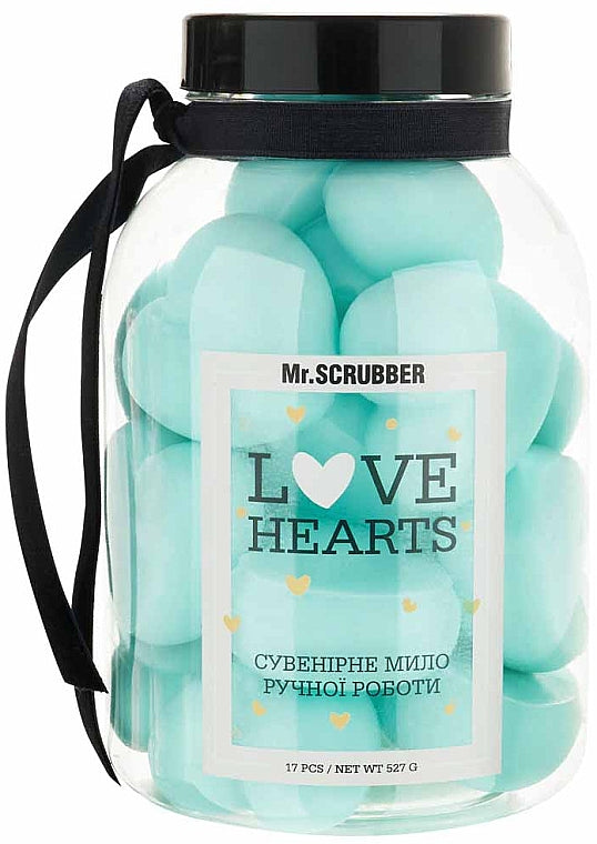 Mr.Scrubber Love Hearts Tiffany Handmade Souvenir Soap, 17 pcs, 527 g