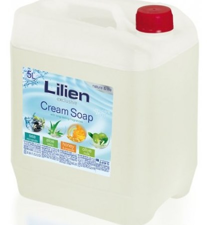 Lilien Olive Milk Liquid Cream Soap Canister, 5 L