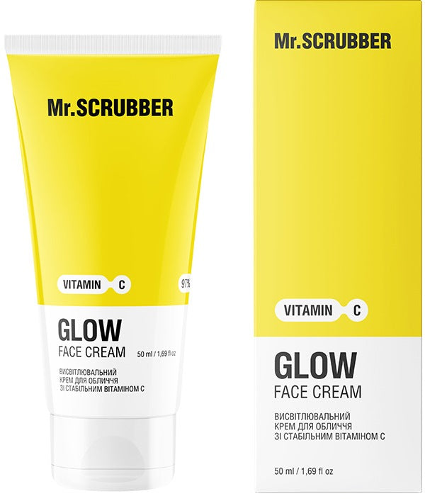 Mr. Scrubber Glow Vitamin C Brightening Face Cream with Stable Vitamin C, 50 mL